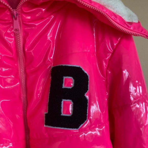 Womens Daisy Hot Pink Cropped Bubble Jacket XL - Picture 2 of 4